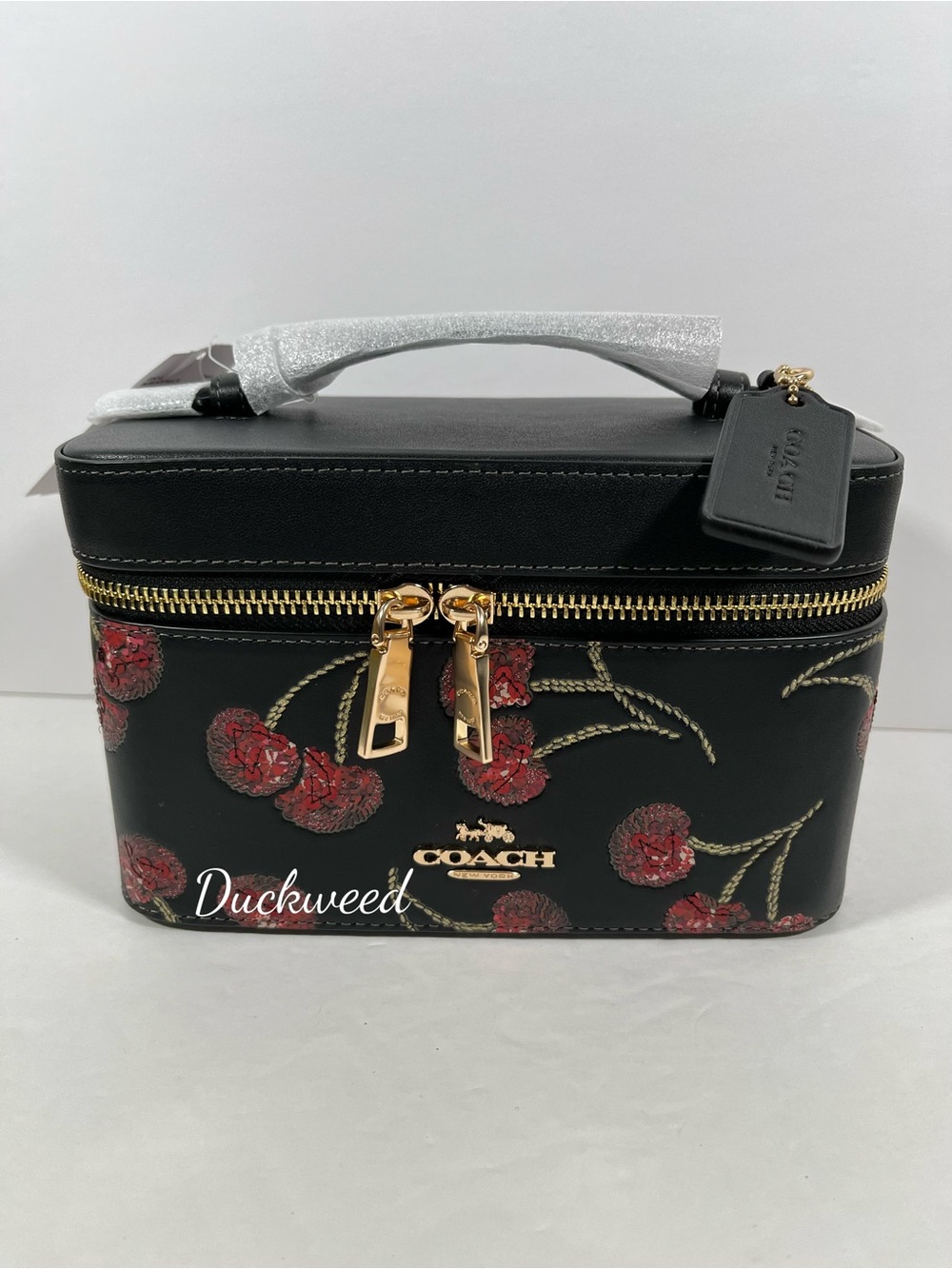 COACH Cosmetic & Make up Case w Cherry Print NWT